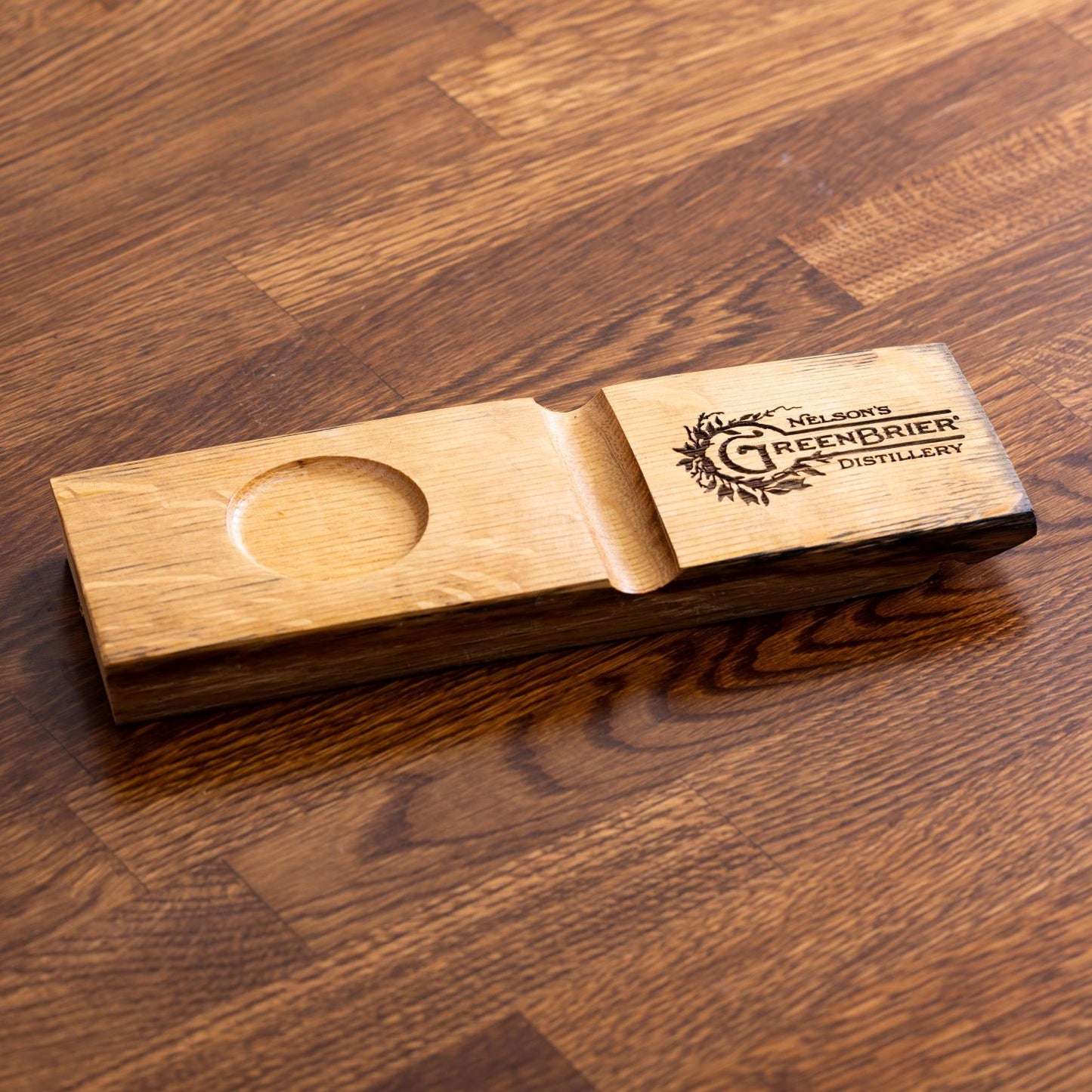 Barrel Cigar & Glass Holder