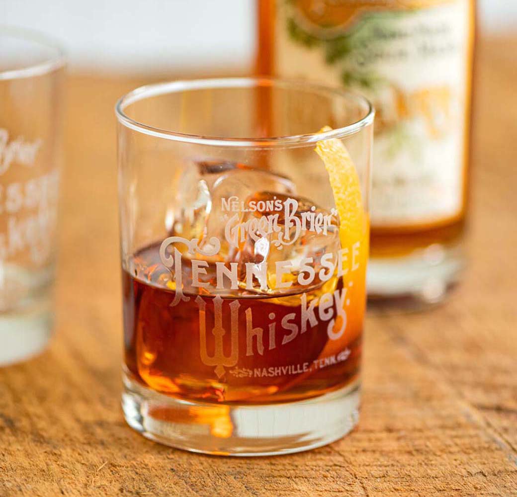 Tennessee Whiskey Etched Rocks Glass