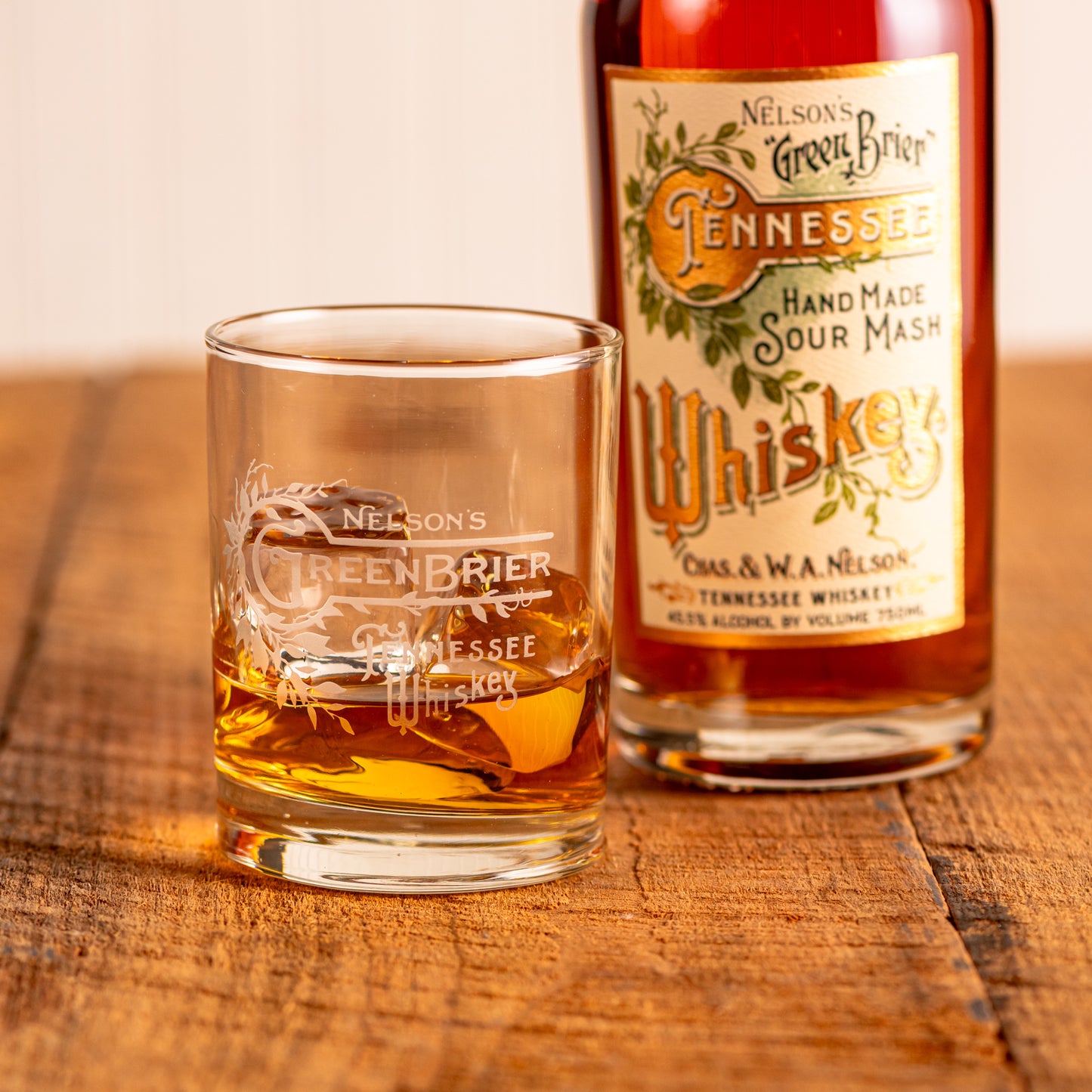 Tennessee Whiskey Etched Rocks Glass