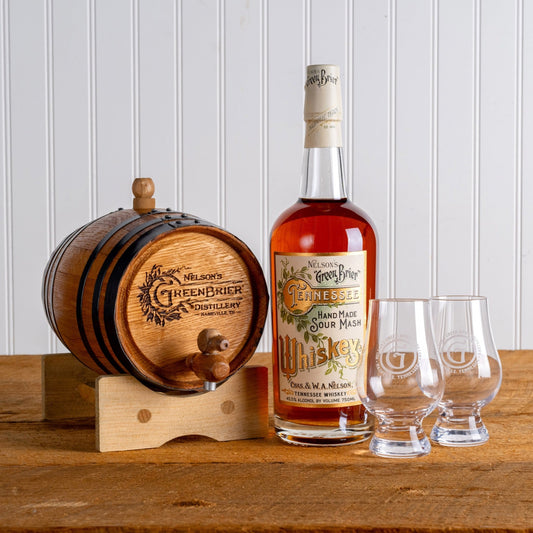 BOTTLE & MINI BARREL WITH GLENCAIRN SET