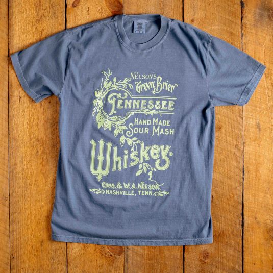 Green Brier Logo Blue Tee