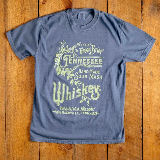 Green Brier Logo Blue Tee